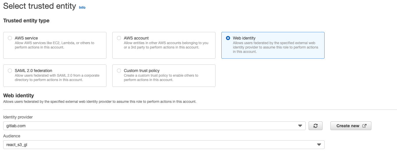create OIDC provider